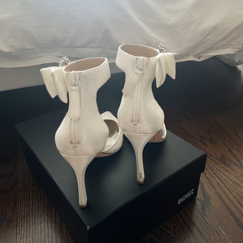 Badgley Mischka Embellished Ankle Strap Bridal Pumps - Picture 2 of 3